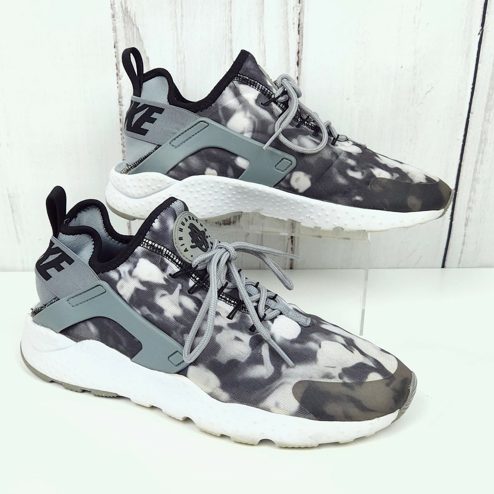 Nike Womens Air Huarache Run Ultra Gray Camo Sneaker 844880-001 Size 9